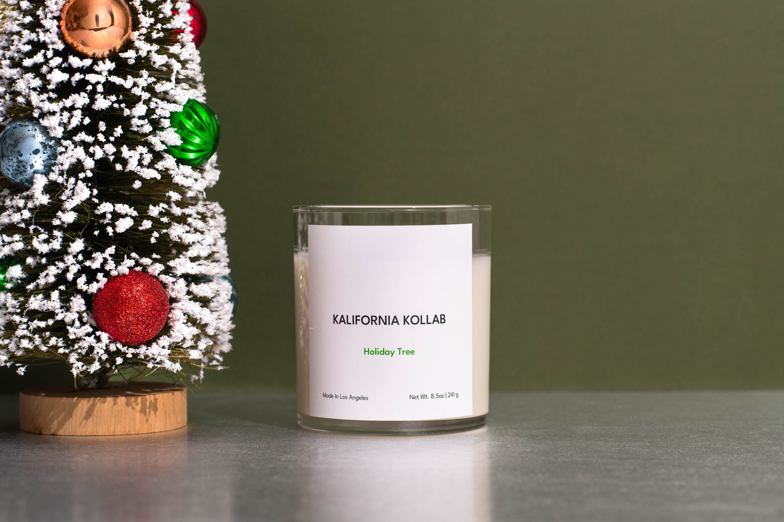 Holiday Tree Candle | Evergreen Christmas Scent | Kalifornia Kollab
