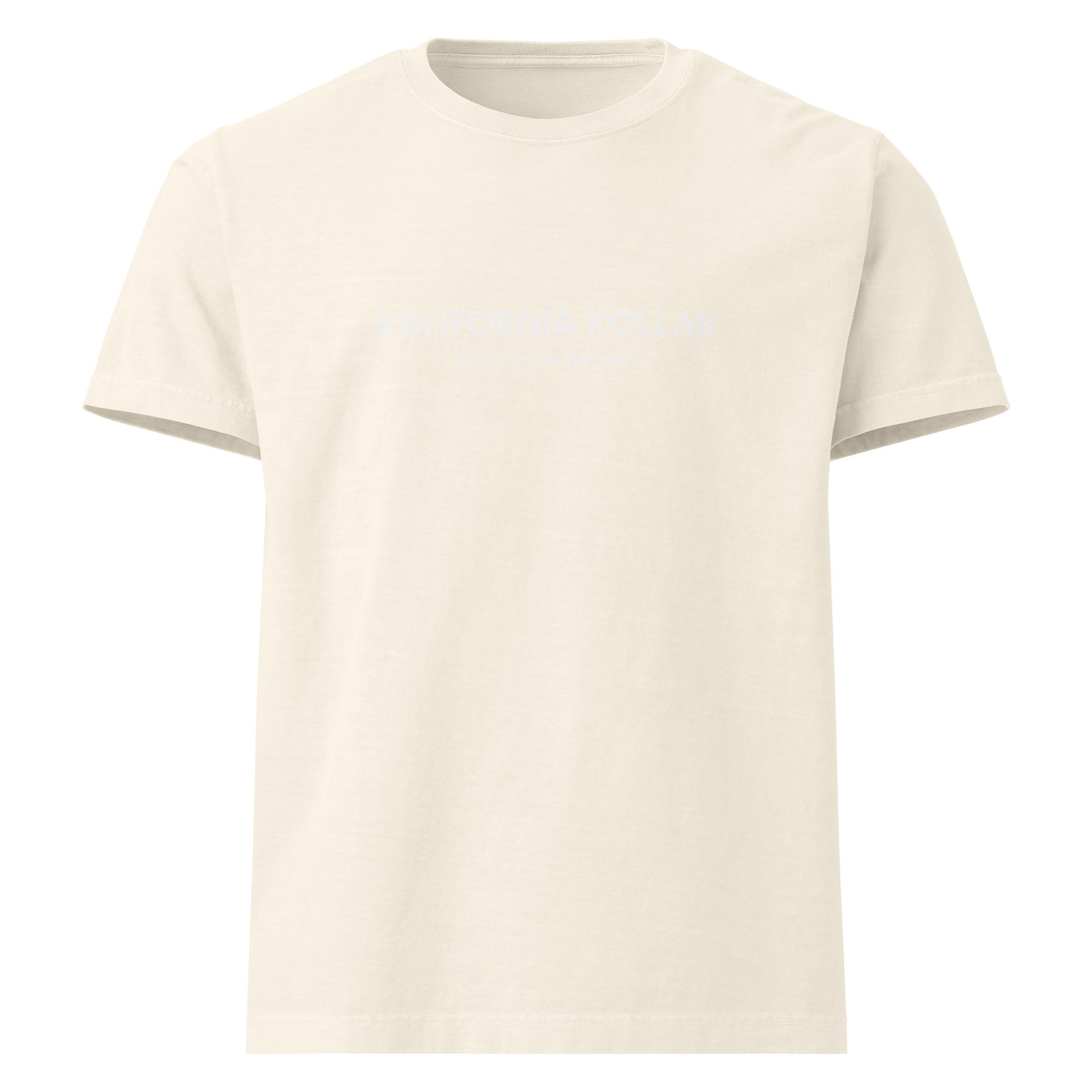 Beige t-shirt on a white background