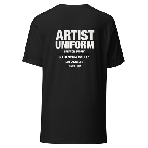 Artist Uniform is a premium unisex Tee Shirt designed for painters, photographers, designers, and creators who turn vision into reality. Part of the Creator Supply collection by Kalifornia Kollab.